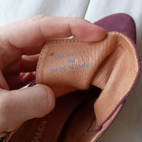 Yosi Samra Purple Suede Ankle Boots with Buckle_8 - Picture 6 of 7